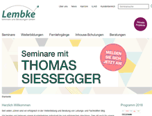 Tablet Screenshot of lembke-seminare.de